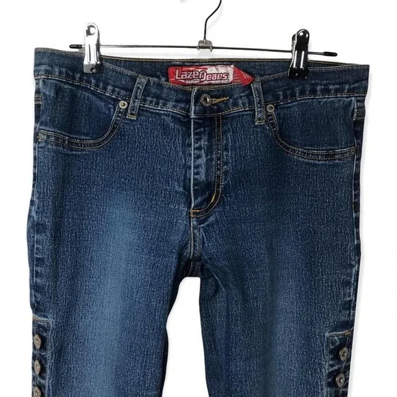 Y2K Button Side Bootcut Jeans - Picture 3 of 4